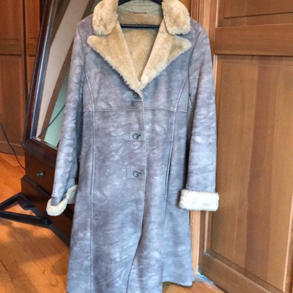 Faux suede coat